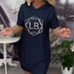 Kleid mit Kapuze und Buchstabenprint in großen Größen