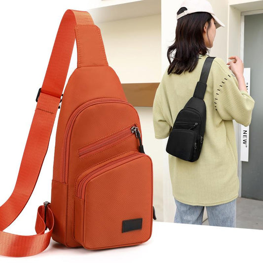 Leichte Brusttasche aus Nylon mit mehreren Taschen
