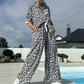2-teiliges Set aus Hemd und Hose mit Leopardenmuster