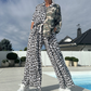 2-teiliges Set aus Hemd und Hose mit Leopardenmuster