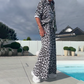 2-teiliges Set aus Hemd und Hose mit Leopardenmuster