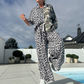 2-teiliges Set aus Hemd und Hose mit Leopardenmuster
