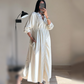 Langärmliges Kleid mit Reißverschluss und Taillenbesatz