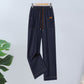 Hose mit geradem Bein und hoher Taille und Kordelzug