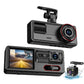 🚗 4K Drei-Linsen Dashcam mit Rückfahrkamera & Bewegungserkennung – Alles auf einem Bildschirm!