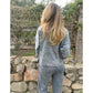 Set mit Vintage-Waschung – Cropped Hoodie und Hose