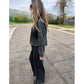 Set mit Vintage-Waschung – Cropped Hoodie und Hose