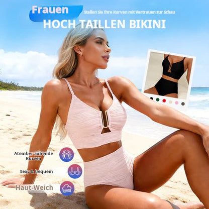 💥Strand-Hit✨Damen Push-Up Bikini mit hoher Taille