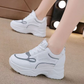 Atmungsaktive Damen-Freizeitschuhe mit dicker Sohle
