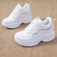 Atmungsaktive Damen-Freizeitschuhe mit dicker Sohle