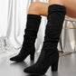 Stilvolle, einfarbige High Heel-Stiefel für Damen