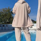 Modisches 2-teiliges Set aus Kapuzenjacke und Hose
