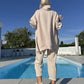 Modisches 2-teiliges Set aus Kapuzenjacke und Hose