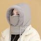 Mit Plüsch gefütterte, dicke Thermomütze mit Gesichtsmaske für Männer und Frauen