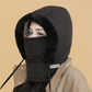 Mit Plüsch gefütterte, dicke Thermomütze mit Gesichtsmaske für Männer und Frauen