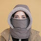 Mit Plüsch gefütterte, dicke Thermomütze mit Gesichtsmaske für Männer und Frauen