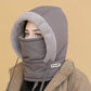 Mit Plüsch gefütterte, dicke Thermomütze mit Gesichtsmaske für Männer und Frauen