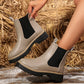 Solide elastische Stiefeletten mit niedrigem Absatz für Damen