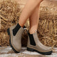 Solide elastische Stiefeletten mit niedrigem Absatz für Damen