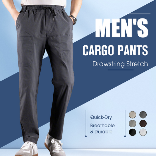 Stretch-Cargohose mit Kordelzug für Herren