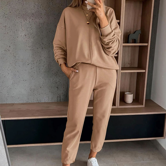 🍂Herbstaktion 49%💕 Gemütliches 2-teiliges Sweatshirt- und Jogginghosen-Set für Damen