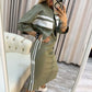 🔥Letzter Tag 49% Rabatt🎁DAMEN-SET MIT STEHKRAGENJACKE & KLEID