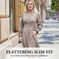 Elegantes einfarbiges Langarmkleid für Damen