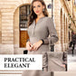 Elegantes einfarbiges Langarmkleid für Damen