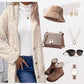 🎅 Festliche Vorratssale🧥Damen warme Jacke mit Kapuze und Rautenmuster🎁