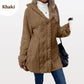 🎅 Festliche Vorratssale🧥Damen warme Jacke mit Kapuze und Rautenmuster🎁