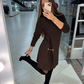 ⌛ 49% auf alles! ⏰💖 Elegantes Langarmkleid mit Plissee-Einsätzen – feminint, flatternd & perfekt für jede Feier!💃