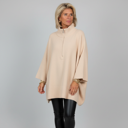 🎅Weihnachtsangebote: Nur 38,99 €!!⚡Lässiges, locker sitzendes Stricktop mit Reißverschluss