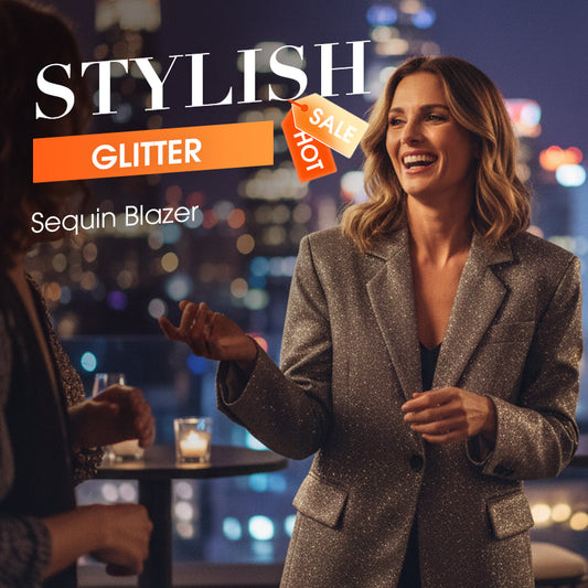 🧥Eleganter Paillettenblazer für Damen