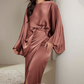 🔥Modernes Lounge-Kleid mit Taillengürtel