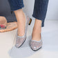 🏆 Heißer Sale – 49 % Rabatt ✨ Damen-Ballerinas mit spitzer Zehenpartie und Pailletten aus Mesh