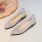 🏆 Heißer Sale – 49 % Rabatt ✨ Damen-Ballerinas mit spitzer Zehenpartie und Pailletten aus Mesh