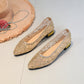 🏆 Heißer Sale – 49 % Rabatt ✨ Damen-Ballerinas mit spitzer Zehenpartie und Pailletten aus Mesh
