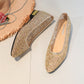 🏆 Heißer Sale – 49 % Rabatt ✨ Damen-Ballerinas mit spitzer Zehenpartie und Pailletten aus Mesh