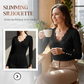 ✨Sparpaket: Damen-Top mit V-Ausschnitt und Spitzendetails + Brosche