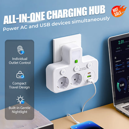 ⚡49%  RABATT🔥Intelligente Steckdosenleiste mit USB-Anschlüssen