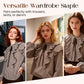 🔥Black Friday Mega Sale🔥 Damenbluse mit Vichy-Karo, Rüschen und Bindekragen