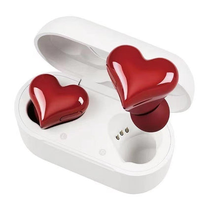 💥Zeitlich begrenztes Angebot💕Herzförmige rote Bluetooth-Kopfhörer❤️ Das perfekte Geschenk zum Valentinstag