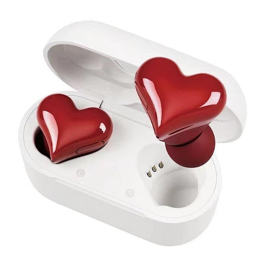 💥Zeitlich begrenztes Angebot💕Herzförmige rote Bluetooth-Kopfhörer❤️ Das perfekte Geschenk zum Valentinstag