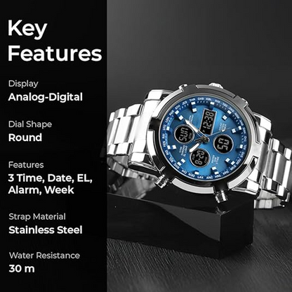 ✨⌚Wasserdichte Militäruhr für Herren – Analog-Digital, Edelstahl & Stoßfest 🛡️