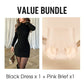 Damen-Strickkleid mit Rippenstruktur und figurbetonter Passform
