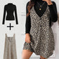 Leoparden-Kleid und Top im Lagenlook