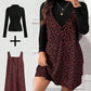 Leoparden-Kleid und Top im Lagenlook