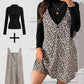 Leoparden-Kleid und Top im Lagenlook