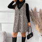 Leoparden-Kleid und Top im Lagenlook