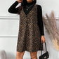 Leoparden-Kleid und Top im Lagenlook